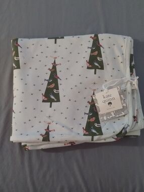 Kate Quinn Organic Cotton Double Layer Blanket NWT